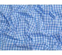 Minerva Core Range 1/4 inch Check Gingham Fabric Pale Blue - Lightweight & Suitable for Dressmaking - Approx Width: 112.5cm / 45" - Sold per metre