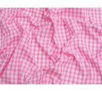 Minerva Core Range 1/4 inch Check Gingham Fabric Pink - Lightweight & Suitable for Dressmaking - Approx Width: 112.5cm / 45" - Sold per metre