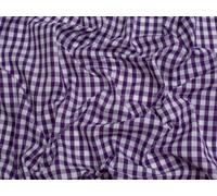 Minerva Core Range 1/4 inch Check Gingham Fabric Purple - Lightweight & Suitable for Dressmaking - Approx Width: 112.5cm / 45" - Sold per metre