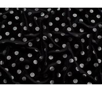 Minerva Core Range Black & Silver Metallic Velvet Stretch Knit Fabric for Dressmaking - 155cm Wide - per metre