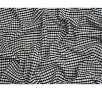 Minerva Core Range Black & White Stretch Woven Gingham Seersucker Fabric for Dressmaking - 155cm Wide - per metre