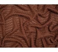 Minerva Core Range Brown Bubble Crochet Effect Lace Textured Stretch Knit Fabric for Dressmaking - 160cm Wide - per metre