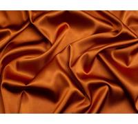 Minerva Core Range Copper Light Stretch Woven Satin Dressmaking Fabric | 145cm / 57" Wide, Copper Plain Design Satin Fabric, 105gsm Light-Medium weight, sold per metre