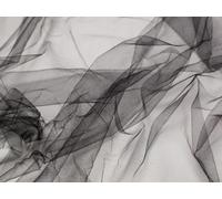 Minerva Core Range Soft Tulle Fabric Black - Lightweight & Suitable for Dressmaking - Approx Width: 280cm / 112" - Sold per metre