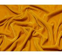 Minerva Core Range Triple Crown Velvet Fabric Mustard - Medium Weight & Suitable for Dressmaking - Approx Width: 110cm / 44" - Sold per metre