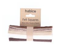 Minerva Core Range Wool Felt Fabric Packs Wool, Viscose Mix 10 Mediumweight & Suitable for Toy Making - Sold per Pack