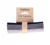 Minerva Core Range Wool Felt Fabric Packs Wool, Viscose Mix 12 Mediumweight & Suitable for Toy Making - Sold per Pack