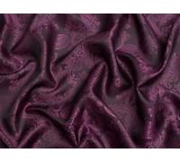 Minerva Core Range Woven Jacquard Lining Fabric 28 Plum - Lightweight & Suitable for Dressmaking - Approx Width: 142.5cm / 57" - Sold per metre