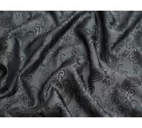 Minerva Core Range Woven Jacquard Lining Fabric, Paisley Print Dressmaking Fabric, 143cm Wide - per metre - Silver