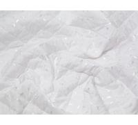 Minerva Crafts 3 Hole Quilted Broderie Anglaise Dress Fabric White - per metre