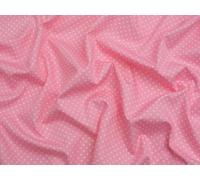 Minerva Crafts 3mm Spot Poplin Fabric Pale Pink - per metre