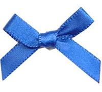 Minerva Crafts 6mm Small Ribbon Bows Royal Blue - each