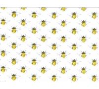 Minerva Crafts Repeat Bees Print Cotton Poplin Fabric Ivory - per metre