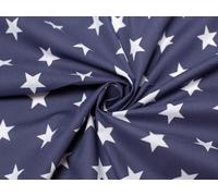 Minerva Crafts Stars Print Polycotton Dress Fabric Navy Blue - per metre