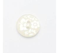 Minerva Cream Round Floral Damask Buttons (Value Pack) 15mm - per Pack of 100