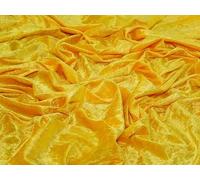 Minerva Crush Velvet Stretch Knit Fabric Canary Yellow - per metre