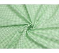 Minerva Gingham Check Print Cotton Poplin Fabric Mint Green - per metre