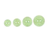 Minerva Green Round Glitter Plastic Buttons (Value Pack) 13mm - per Pack of 50