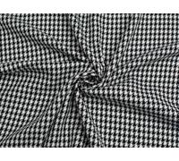Minerva Houndstooth Suiting Fabric Black & White - per metre