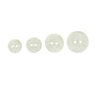 Minerva Lemon Round Glitter Plastic Buttons (Value Pack) 13mm - per Pack of 50