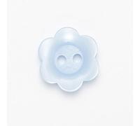 Minerva Light Blue Plastic Flower Buttons (Value Pack) 18mm - per Pack of 100