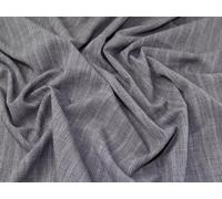 Minerva Linen Look Stripe Suiting Fabric Dark Grey - per metre