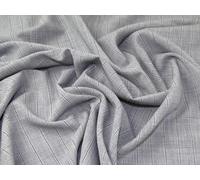 Minerva Linen Look Stripe Suiting Fabric Silver Grey - per metre