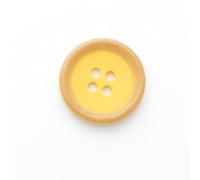 Minerva Mustard Round Rim Buttons (Value Pack) 15mm - per Pack of 100