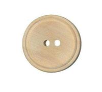 Minerva Natural Round Wood Buttons (Value Pack) 28mm - per Pack of 100
