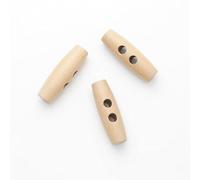 Minerva Natural Wood Toggle Buttons (Value Pack) 40mm - per Pack of 50
