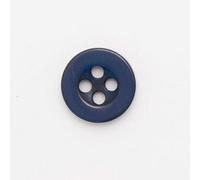 Minerva Navy Blue Round 4 Hole Plastic Shirt Buttons (Value Pack) 10mm - per Pack of 100