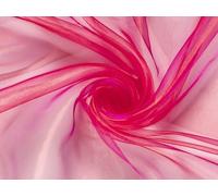 Minerva Neon Pink Sheer Organza Fabric for Dressmaking - 145cm Wide - per metre