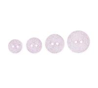 Minerva Pale Lilac Round Glitter Plastic Buttons (Value Pack) 11.5mm - per Pack of 50