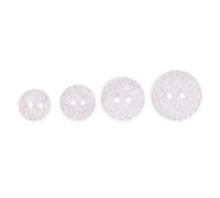 Minerva Pale Pink Round Glitter Plastic Buttons (Value Pack) 11.5mm - per Pack of 50