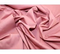 Minerva Plain Polycotton Dress Fabric Dusky Pink - per metre