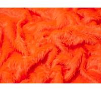 Minerva Plain Short Pile Fur Fabric Tangerine Orange - per metre