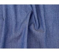 Minerva Plain Washed Chambray Denim Dress Fabric Medium Blue - per metre