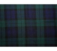 Minerva Poly Viscose Tartan Suiting Dress Fabric Navy & Green - per metre