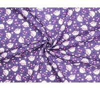 Minerva Purple Printed Polycotton Fabric for Dressmaking - 110cm Wide - per metre