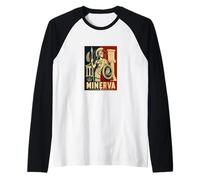 Minerva Roman Goddess of Wisdom Athena Art Raglan Baseball Tee