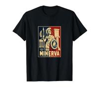 Minerva Roman Goddess of Wisdom Athena Art Value Graphic T-Shirt, Men, Black, M