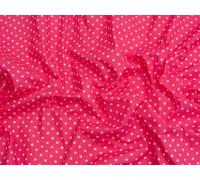 Minerva Small Spotty Print Polycotton Dress Fabric Cerise Pink - per metre