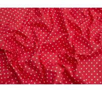 Minerva Small Spotty Print Polycotton Dress Fabric Red - per metre