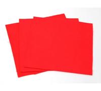 Minerva Sticky Back Self Adhesive Acrylic Felt Fabric 9" Square Red - Each