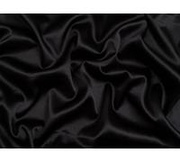 Minerva Stretch Woven Satin Fabric Black - per metre
