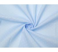 Minerva Tiny Spotty Print Pastel Polycotton Dress Fabric Blue - per metre