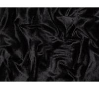 Minerva Velboa Faux Fur Fabric Black Plain Stripes - Sold Per Metre