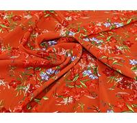 Minerva Viscose Challis Fabric Rust - per metre