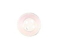 Minerva White Round 4 Hole Plastic Shirt Buttons (Value Pack) 10mm - per Pack of 100