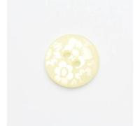 Minerva Yellow Round Floral Damask Buttons (Value Pack) 15mm - per Pack of 100